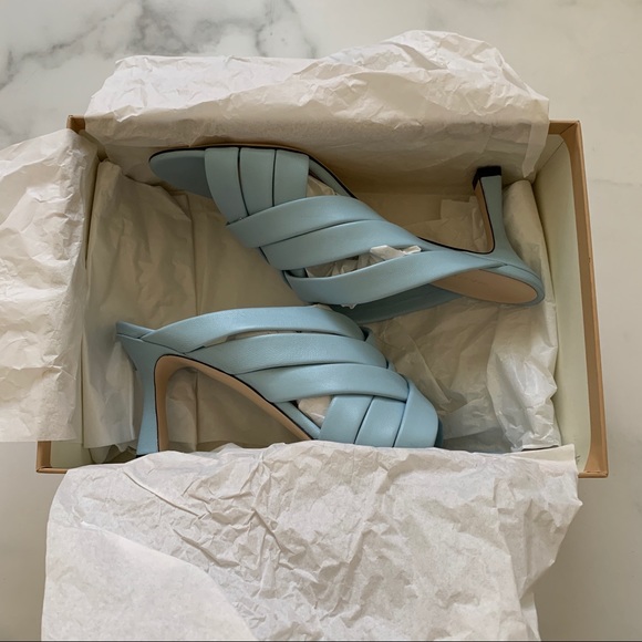 New Wandler Louie woven Italian leather mules in Sky blue EU 39 - Picture 7 of 9